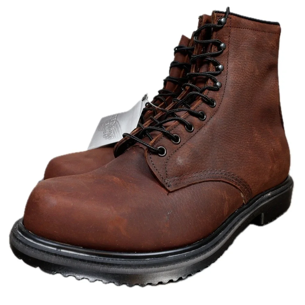 Red Wing 1210 Work Boots Mens 11 E3 Brown Leather 8